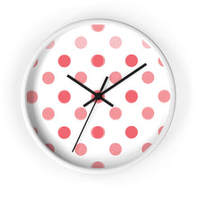 Load image into Gallery viewer, Polka Dot Vibe Wall Clock - Red