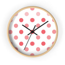 Load image into Gallery viewer, Polka Dot Vibe Wall Clock - Red