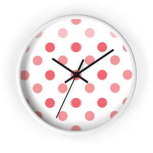 Polka Dot Vibe Wall Clock - Red